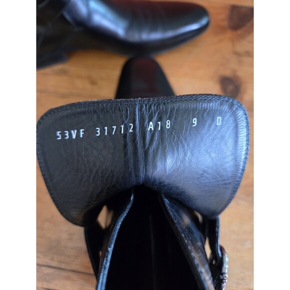 Salvatore Ferragamo Men\'s US 9D Black Leather Buckle Ankle Jodphur Boots EUC main image 11